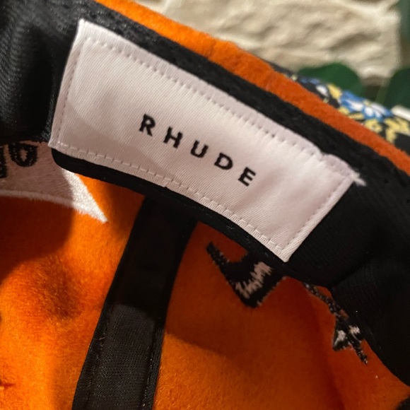 Rhude Vibrant Orange Cap with White Logo - Picture 11 of 13